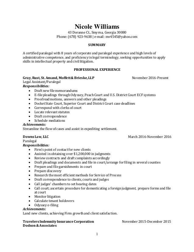 nicole williams paralegal resume no header gray rust nov16 copy a copy of a resume