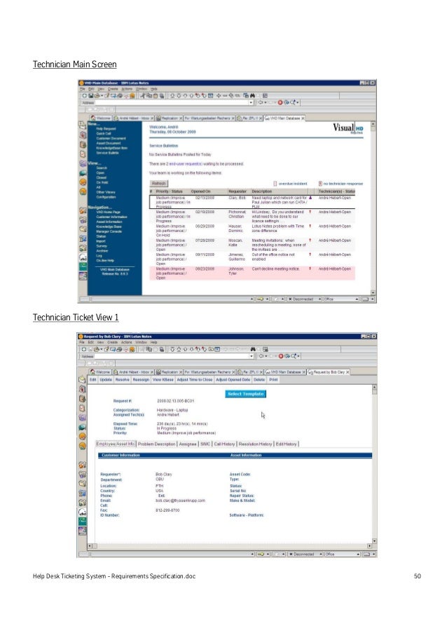 Help Desk Ticketing System - Requirements Specification