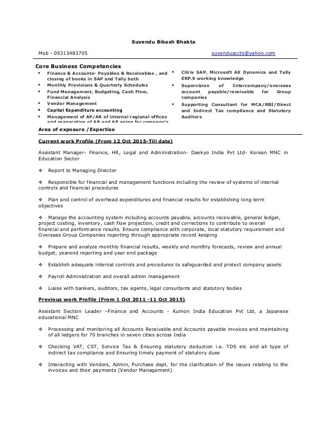 resume 1 page slideshare