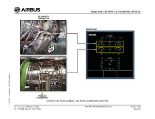 SECONDARY PARAMETERS - OIL PARAMETERS DESCRIPTION
T1+T2 (IAE V2500) (Lvl 2&3)
70 - POWER PLANT IAE V2500
ENGINE MONITORING D/O (3) Jun 22, 2015
Page 257
Single Aisle TECHNICAL TRAINING MANUAL
UJC15251
-
U04T0MM0
-
UM77D2IAE000002
 