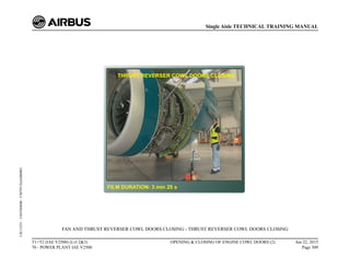 FAN AND THRUST REVERSER COWL DOORS CLOSING - THRUST REVERSER COWL DOORS CLOSING
T1+T2 (IAE V2500) (Lvl 2&3)
70 - POWER PLANT IAE V2500
OPENING & CLOSING OF ENGINE COWL DOORS (2) Jun 22, 2015
Page 309
Single Aisle TECHNICAL TRAINING MANUAL
UJC15251
-
U04T0MM0
-
UM70Y2IAE000002
 