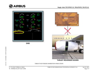 THRUST REVERSER INHIBITION INDICATION
T1+T2 (IAE V2500) (Lvl 2&3)
70 - POWER PLANT IAE V2500
THRUST REVERSER DEACTIVATION & LOCKOUT (2) Jun 22, 2015
Page 317
Single Aisle TECHNICAL TRAINING MANUAL
UJC15251
-
U04T0MM0
-
UM70Y3IAE000002
 