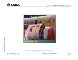 FAN COWL DOOR REMOVAL/INSTALLATION - REMOVAL
T1+T2 (IAE V2500) (Lvl 2&3)
70 - POWER PLANT IAE V2500
MAINTENANCE OPERATIONS (2) Jun 22, 2015
Page 319
Single Aisle TECHNICAL TRAINING MANUAL
UJC15251
-
U04T0MM0
-
UM70Y6IAE000001
 