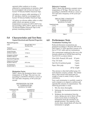Dielectric Constant
Table 2 shows the dielectric constant versus
temperature of 70 Tape. This test was run
according to AS...
