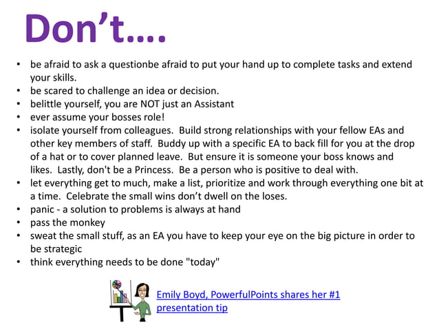 70 Quick Tips For Executive Assistants