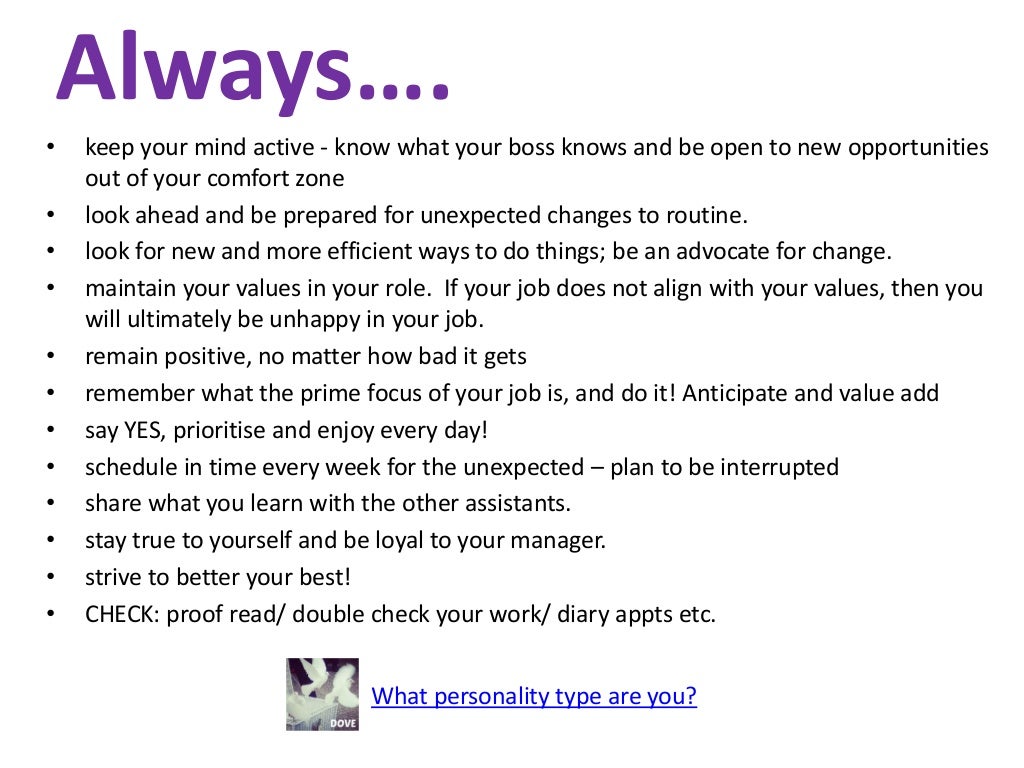 70 Quick Tips For Executive Assistants