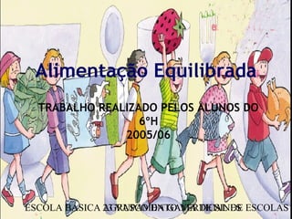 ESCOLA BÁSICA 23 VASCO DA GAMA DE SINESAGRUPAMENTO VERTICAL DE ESCOLAS D1
Alimentação Equilibrada
TRABALHO REALIZADO PELOS...