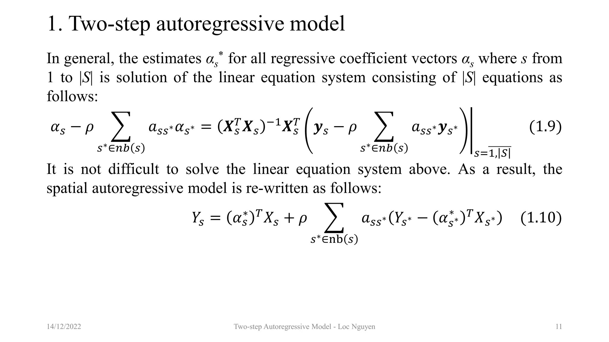 A Proposal of Two-step Autoregressive Model | PPT