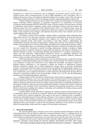 The relation of complex problem solving with reflective abstraction: a ...
