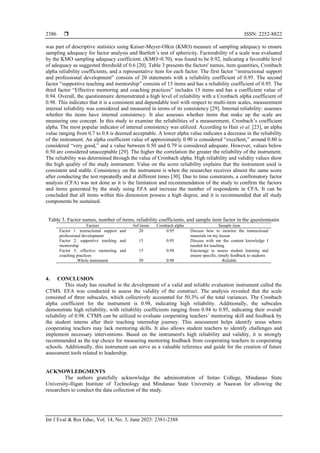 Development and validation of a cooperating teacher mentoring scale for ...