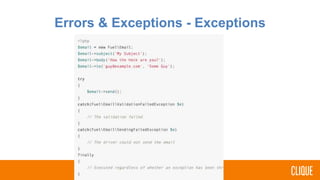 Errors & Exceptions - Exceptions
 