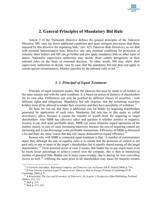 THE MANDATORY RULE AND PROTECTION OF MINORITY SHAREHOLDERS DURING…