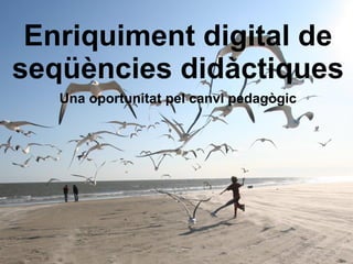 Enriquiment digital de
seqüències didàctiques
        Una oportunitat pel canvi pedagògic




Raúl del Castillo
Antoni Alberich
 