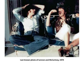Last known photo of Lennon and McCartney, 1974
 
