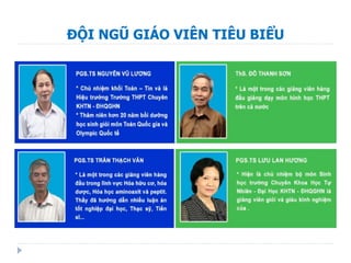 ĐỘI NGŨ GIÁO VIÊN TIÊU BIỂU
 