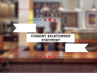 Current relationship
statement
 