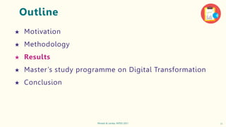 Outline
★ Motivation
★ Methodology
★ Results
★ Master’s study programme on Digital Transformation
★ Conclusion
11
Monett &...