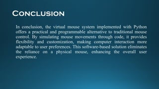 Virtual Mouse Using Python: Gesture-Based Computer Interaction System ...