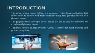 Virtual Mouse Using Python: Gesture-Based Computer Interaction System ...