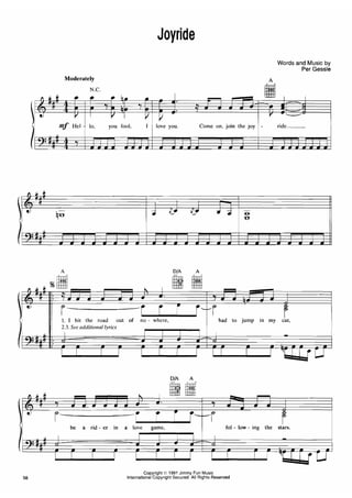 Songbook Roxette Tourism