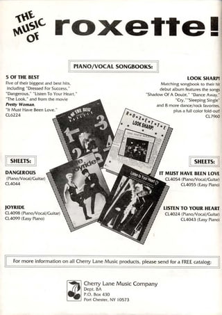 Songbook Roxette Tourism