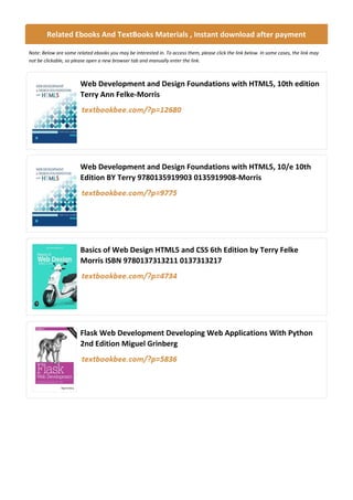 Comprehensive Guide to Web Development and Design Foundations with ...