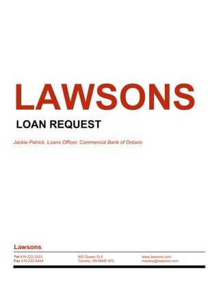 Finance - Case Study - Lawsons | PDF