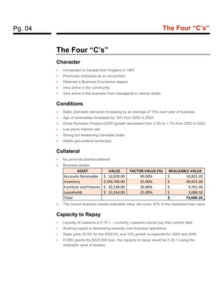 Finance - Case Study - Lawsons | PDF