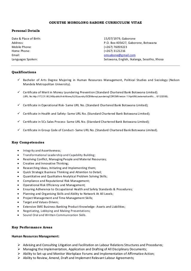 Oduetse M Sabone Cv