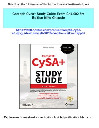 Immediate download Comptia Cysa+ Study Guide Exam Cs0-002 3rd Edition ...
