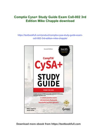Comptia Cysa+ Study Guide Exam Cs0-002 3rd Edition Mike