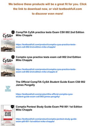 Comptia Cysa+ Study Guide Exam Cs0-002 3rd Edition Mike Chapple | PDF