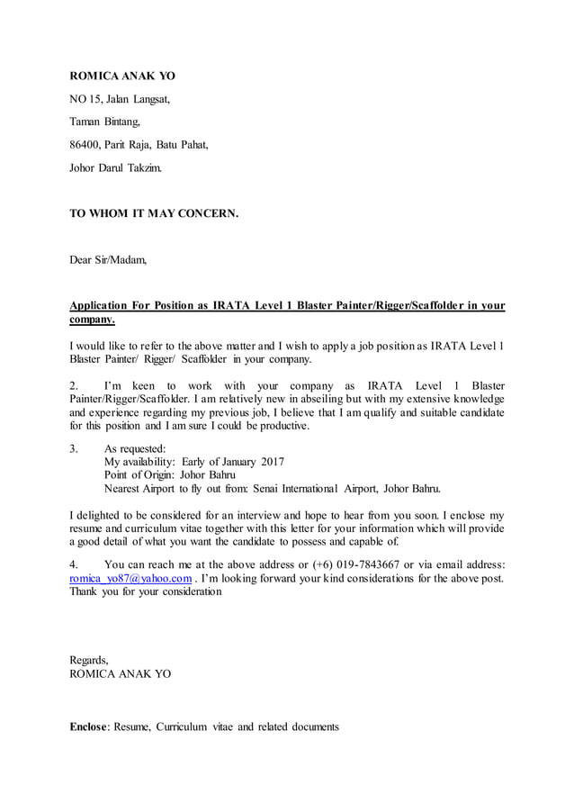 CV Irata Level 1 PDF