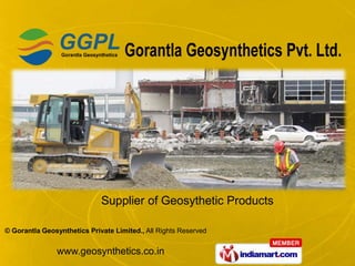 Supplier of Geosythetic Products

© Gorantla Geosynthetics Private Limited., All Rights Reserved


               www.geosynthetics.co.in
 