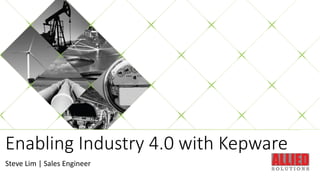 Enabling Industry 4.0 with Kepware
Steve Lim | Sales Engineer
 