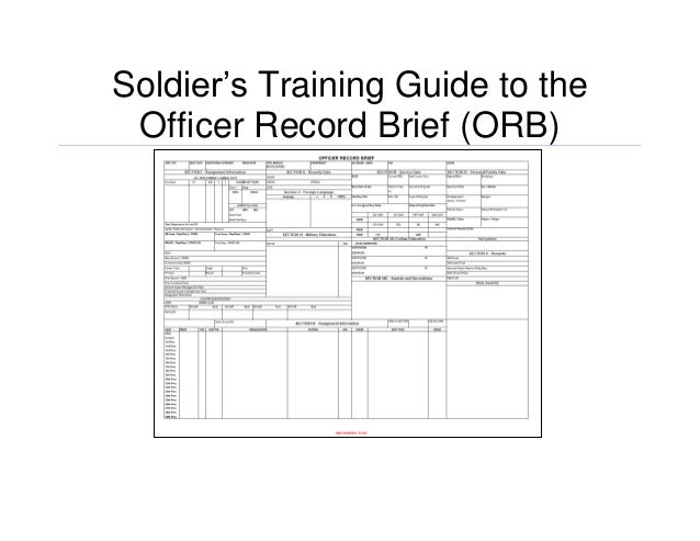 soldiers training guide to the officer record brief_02may12 da form 4037