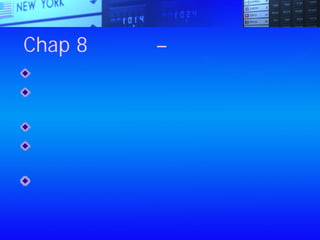 Chap 8：儲蓄 – 支付自己薪水
你不可能透過收入致富，而是藉由儲蓄
我們的生活品質會與收入同步提高，賺得越
多，自認為需要的也越多，花費也越多
不儲蓄的人，最後唯一能夠擁有的，就是債務
不必要的金錢支出最笨藉口是：「我需要這
個，一定要買這個」
其實真正需要的東西不多，我們只是「認為」
一定要，不斷強化自己要買，讓自己有藉口辯
解。要讓事物為我們改變，必須先改變自己
 