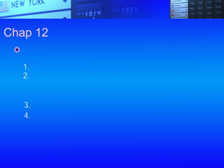 決定追求目標等於成功了一半，不要輕易滿足，只能
以最好的為滿足
1.目標能夠擴大你對機會的敏感度
2.目標提供解決方法的大方向
大部分的人浪費時間在思考問題本
身，而不是解決方法
3.目標使你為贏而戰
4.如果你有目標，則凡事都重要
沒有目標的人，他們的座右銘是：小差錯無
關緊要。如果你現在不做決定，這已經是你
的決定，你決定保持原狀
Chap 12：經濟保障、經濟安全、經濟自由
 