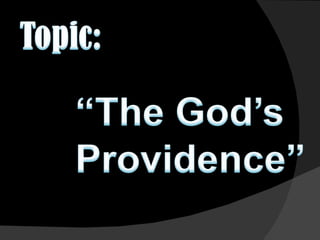 God's Providence
