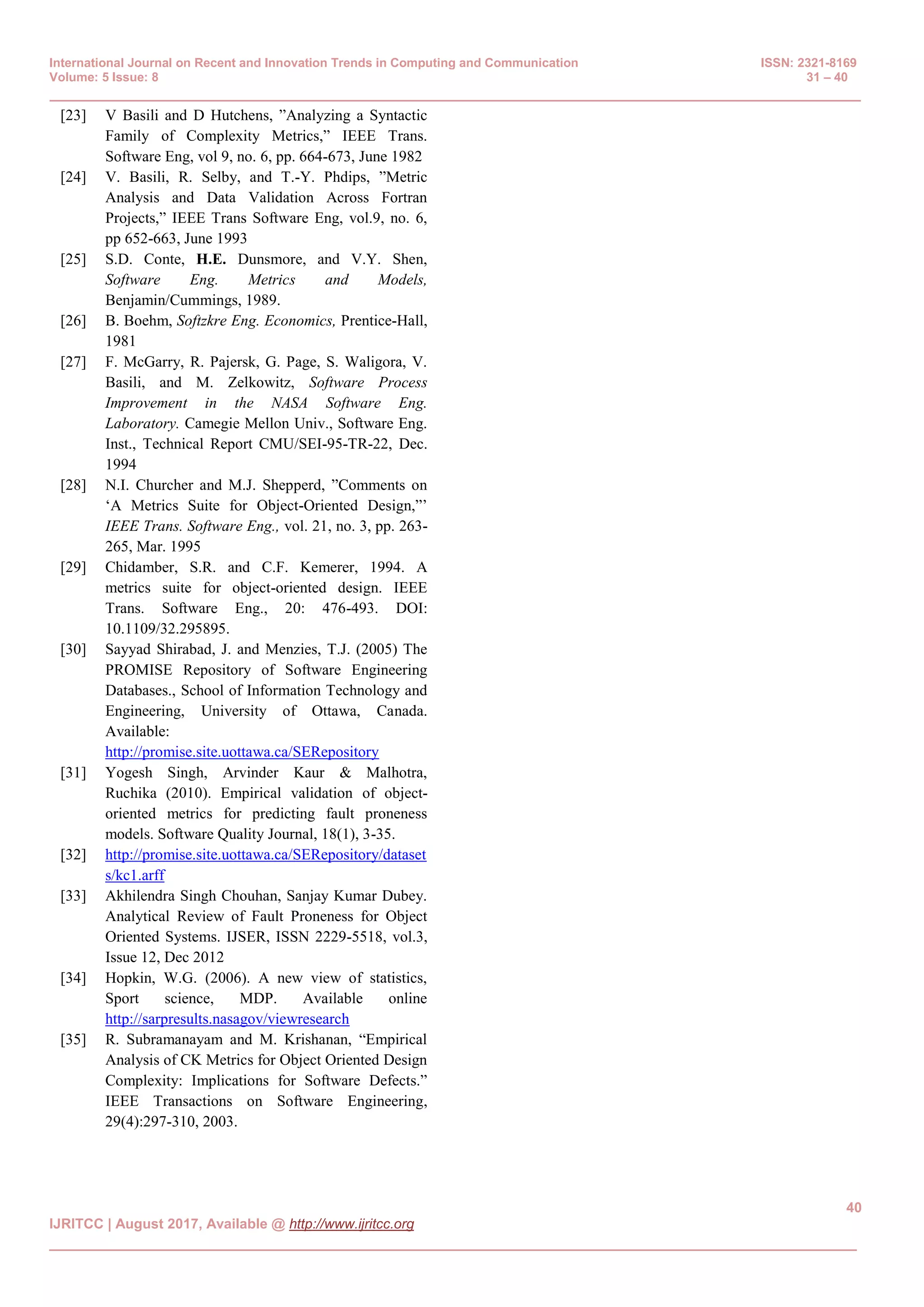 Identification, Analysis & Empirical Validation (IAV) of Object ...