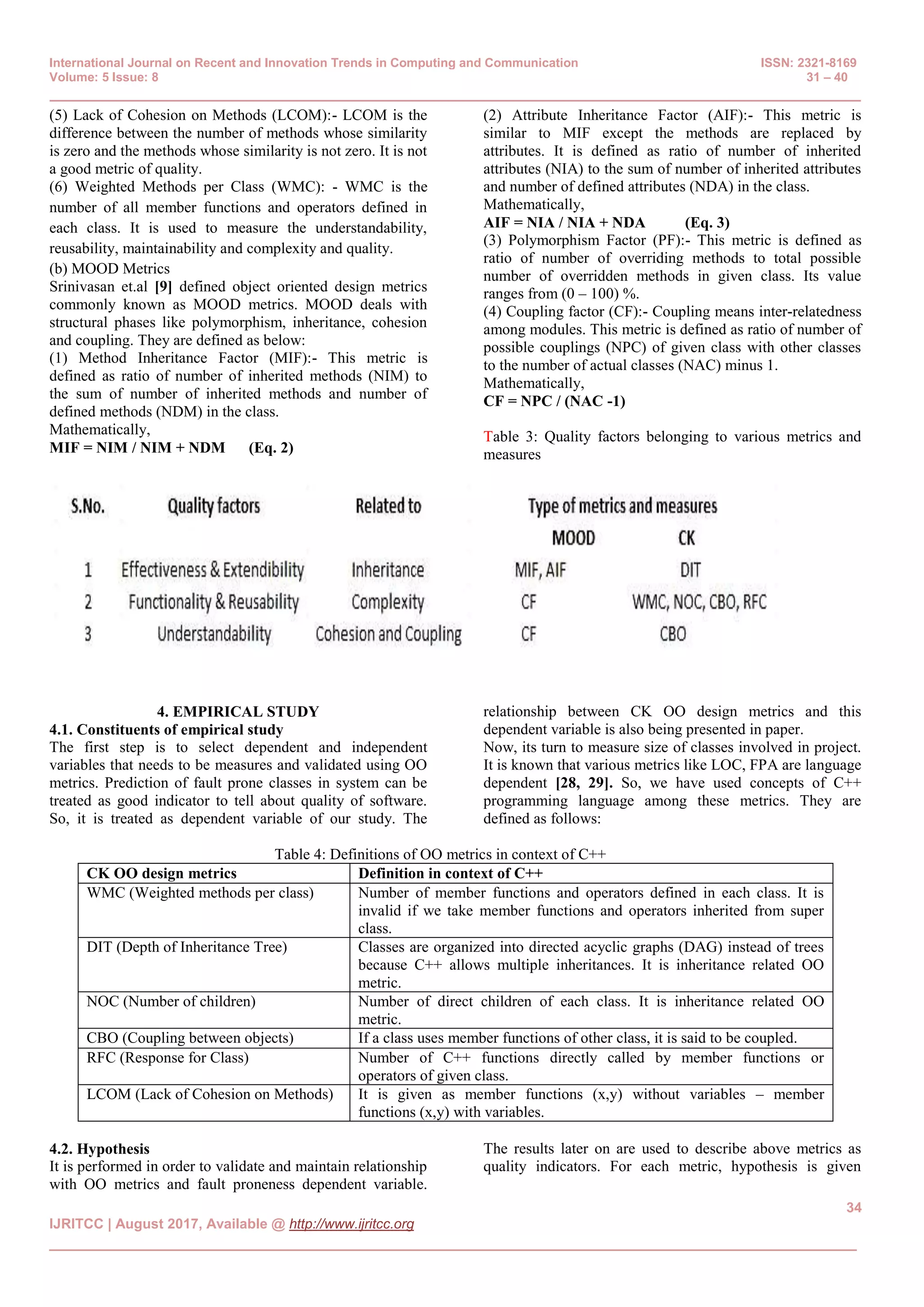 Identification, Analysis & Empirical Validation (IAV) of Object ...