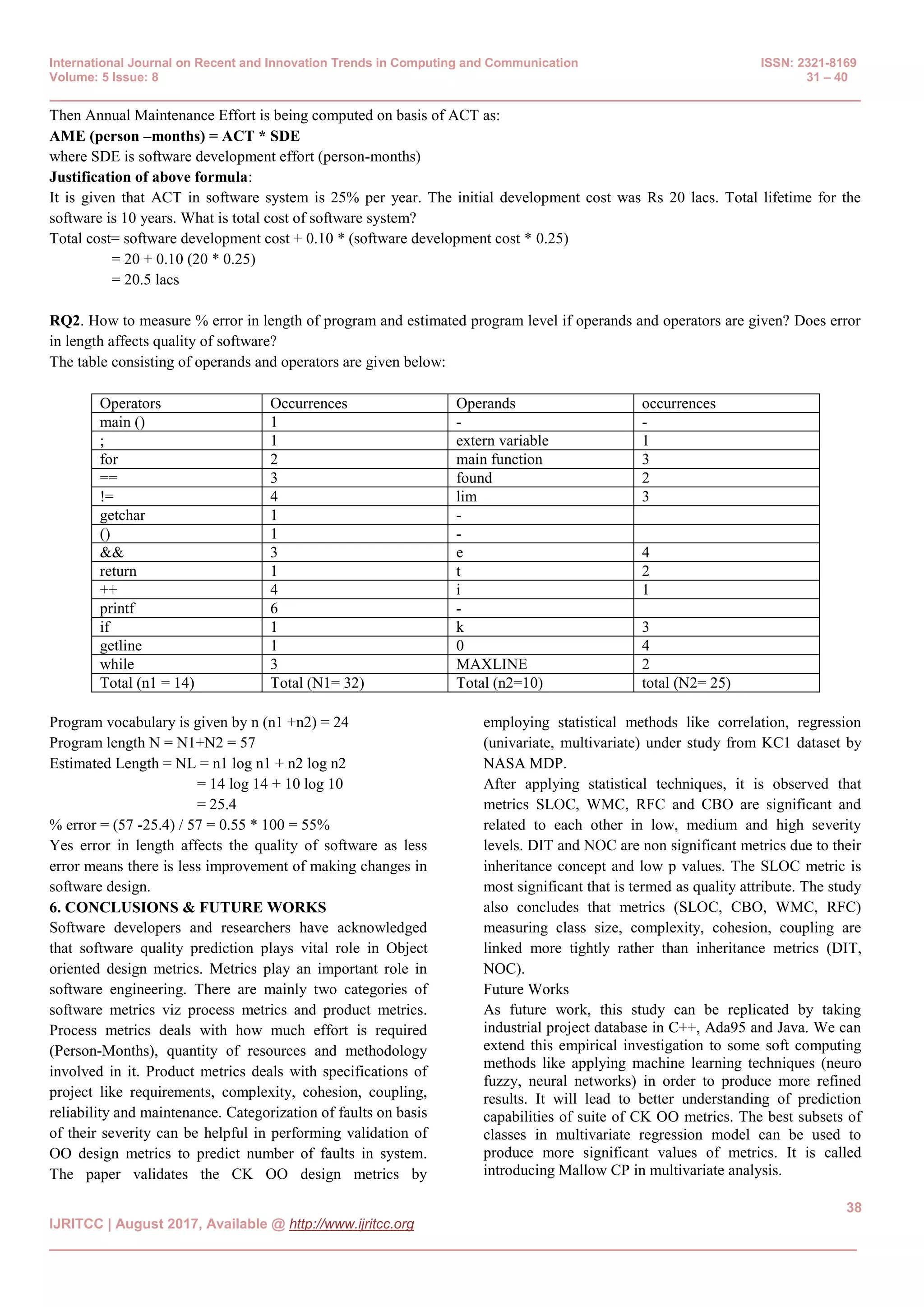 Identification, Analysis & Empirical Validation (IAV) of Object ...