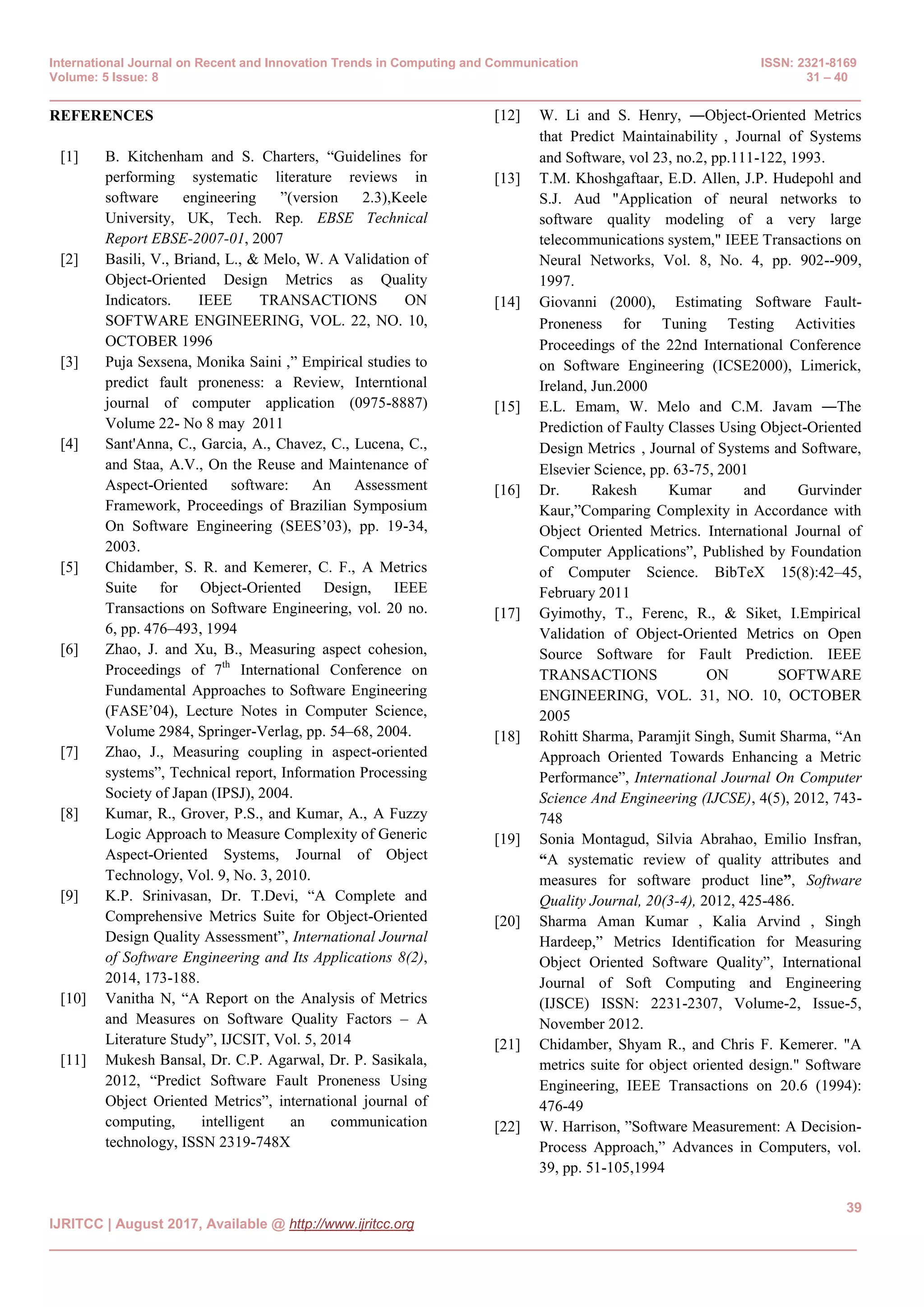Identification, Analysis & Empirical Validation (IAV) of Object ...
