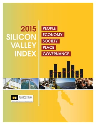 PEOPLE
ECONOMY
SOCIETY
PLACE
GOVERNANCE
2015
SILICON
VALLEY
INDEX
SILICON VALLEY INSTITUTE for REGIONAL STUDIES
S I L I C O N V A L L E Y
 