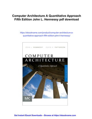 Computer Architecture A Quantitative Approach Fifth Edition John L ...