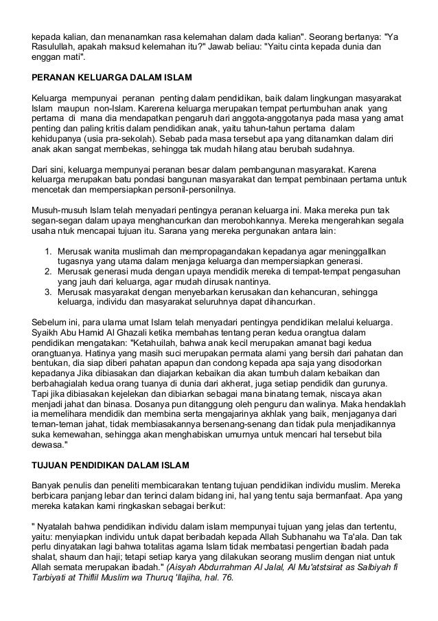 Pendidikan Anak Dalam Islam