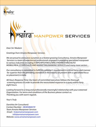 ''Welcome to Amaira Manpower Services''