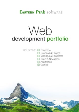 Webdevelopmentportfolio
Industries: Education
Business&Finance
Medicine&Healthcare
Travel&Navigation
Apptesting
Games
 
