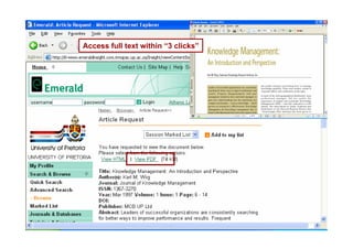 Access full text within “3 clicks”
 