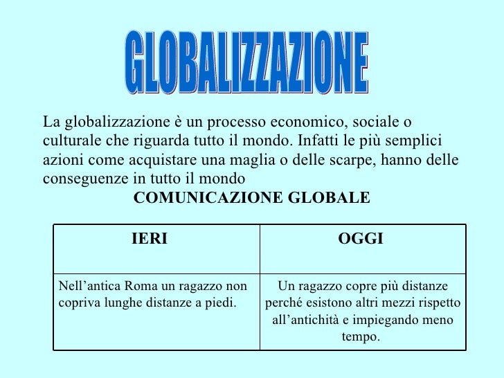La globalizzazione